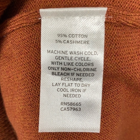 Treasure & Bond Men’s Cotton & Cashmere Crew Sweater in Rust Aragon Oil Size XL - Picture 5 of 7